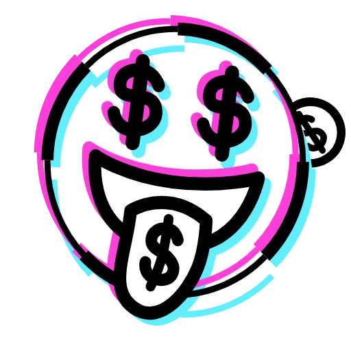 Стикер 50 Glitched Emoji