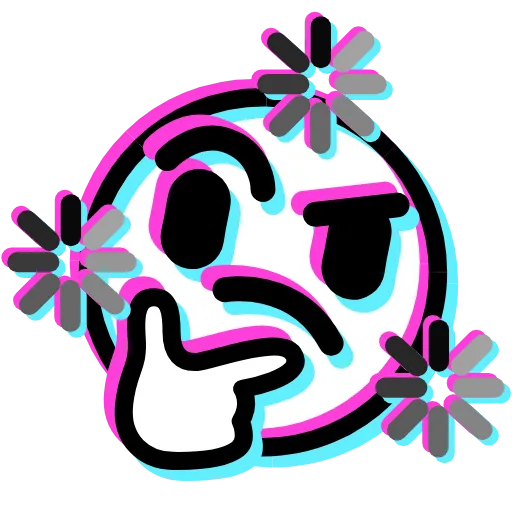 Стикер 39 Glitched Emoji