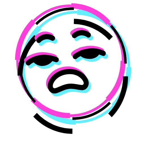 Стикер 15 Glitched Emoji