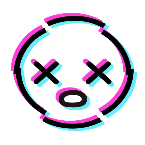 Стикер 9 Glitched Emoji