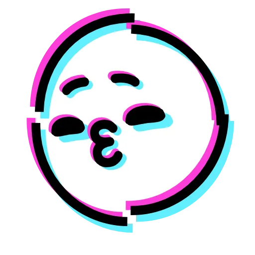 Стикер 11 Glitched Emoji