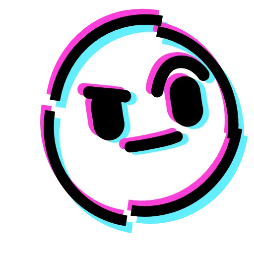 Стикер 49 Glitched Emoji