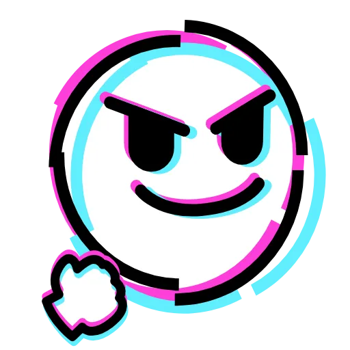 Стикер 7 Glitched Emoji