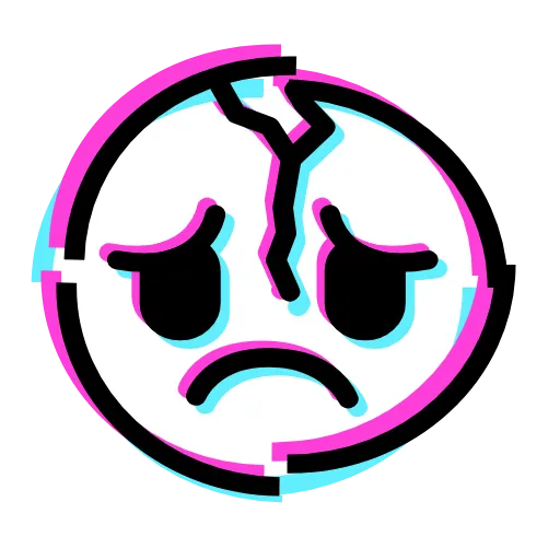 Стикер 42 Glitched Emoji