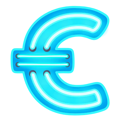 Стикер 59 Glow Font