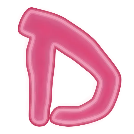 Стикер 5 Glow Font