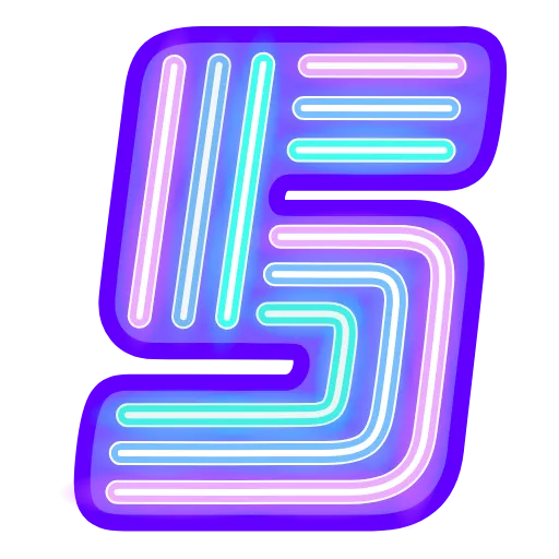 Стикер 33 Glow Font