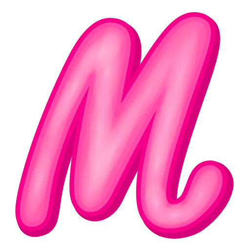 Стикер 14 Glow Font
