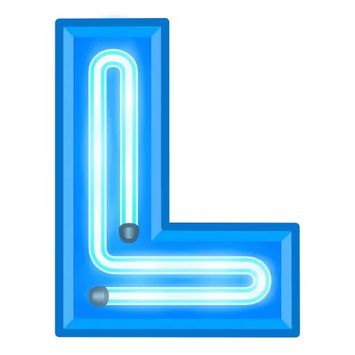 Стикер 13 Glow Font