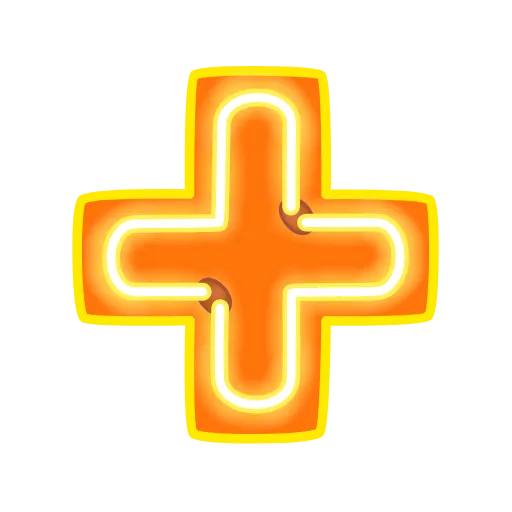 Стикер 44 Glow Font