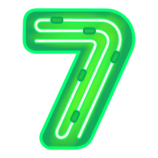 Стикер 35 Glow Font