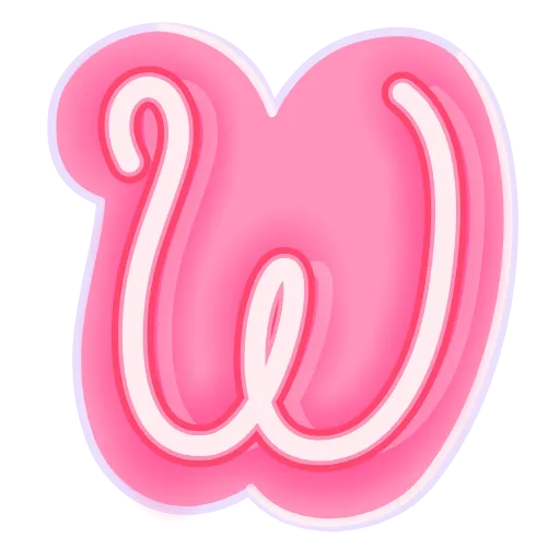 Стикер 24 Glow Font