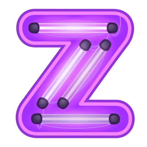 Стикер 27 Glow Font