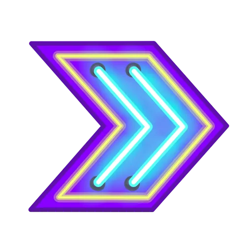 Стикер 57 Glow Font