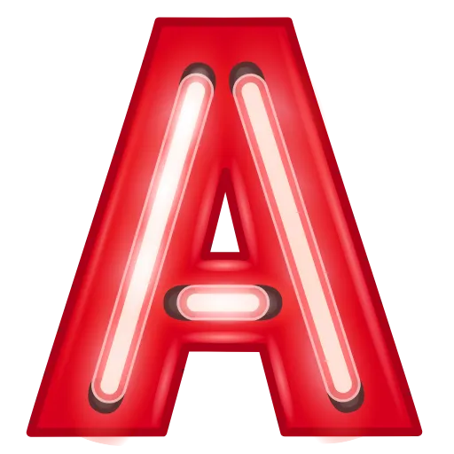 Стикер 2 Glow Font