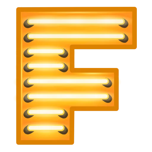 Стикер 7 Glow Font