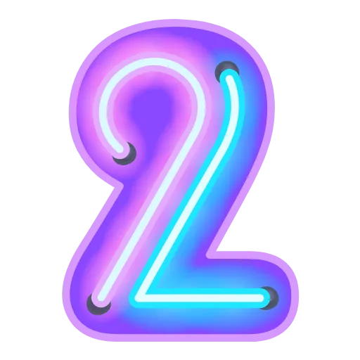 Стикер 30 Glow Font