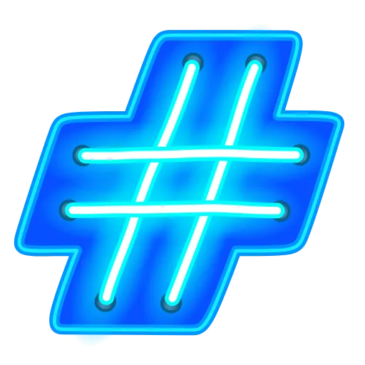 Стикер 42 Glow Font