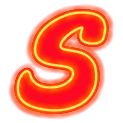 Стикер 20 Glow Font