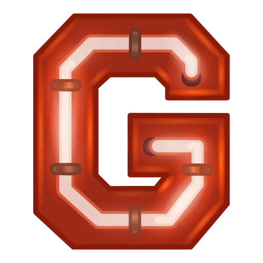 Стикер 8 Glow Font