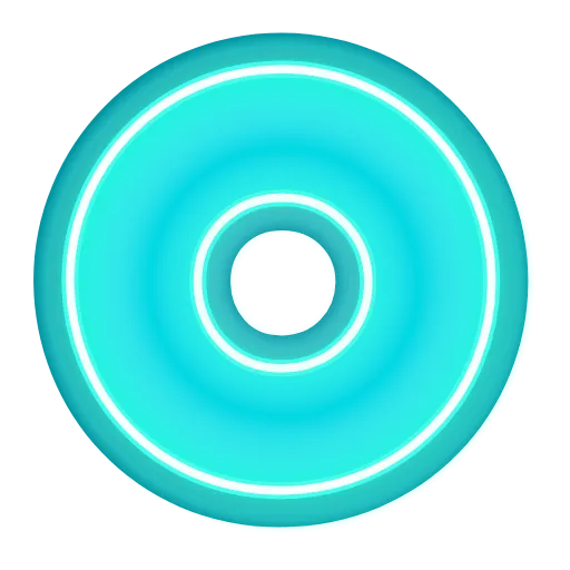 Стикер 16 Glow Font