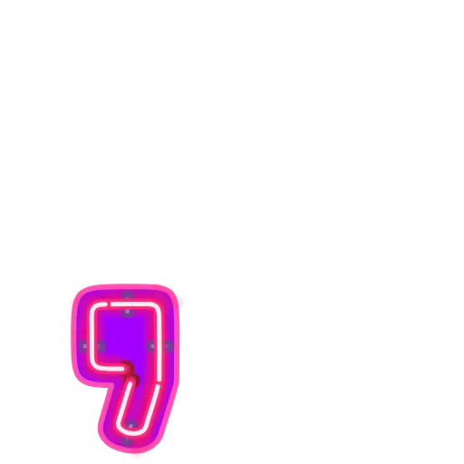 Стикер 50 Glow Font