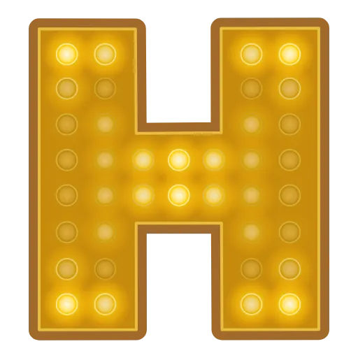 Стикер 9 Glow Font