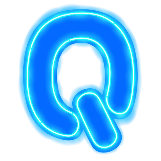 Стикер 18 Glow Font