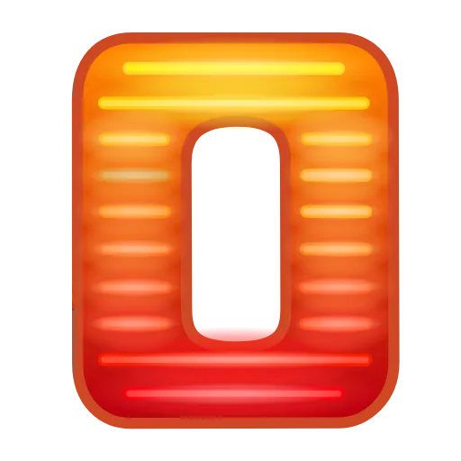 Стикер 28 Glow Font