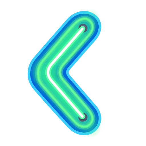 Стикер 54 Glow Font
