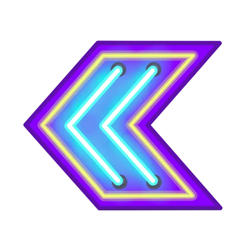 Стикер 56 Glow Font