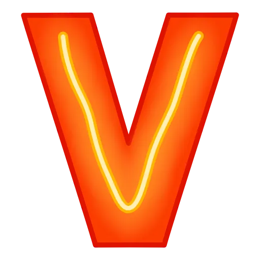 Стикер 23 Glow Font