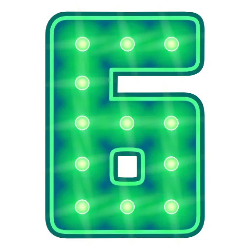 Стикер 34 Glow Font