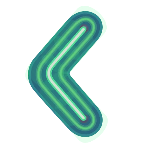 Стикер 53 Glowing Font