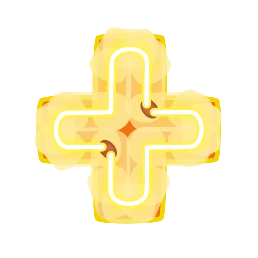 Стикер 43 Glowing Font