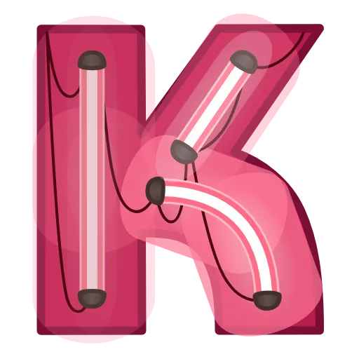 Стикер 11 Glowing Font