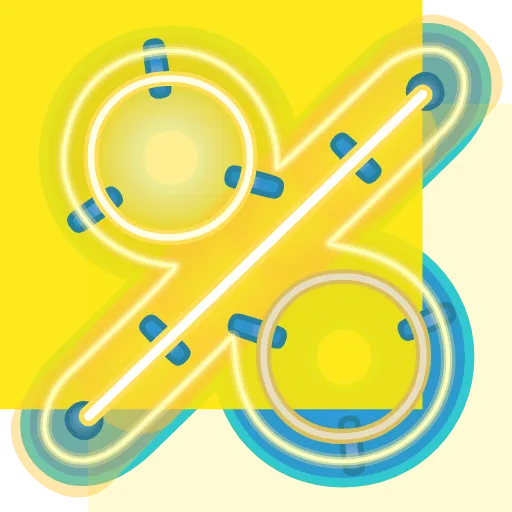 Стикер 39 Glowing Font