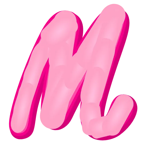 Стикер 13 Glowing Font