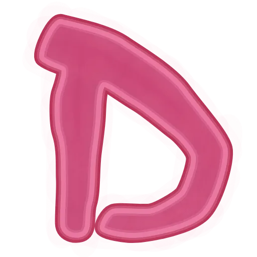 Стикер 4 Glowing Font
