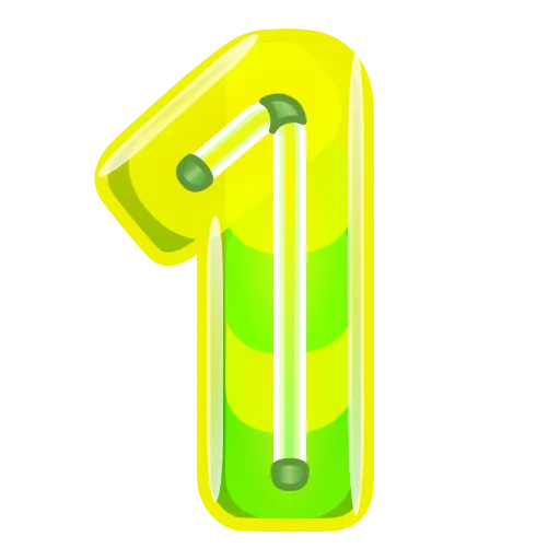 Стикер 28 Glowing Font