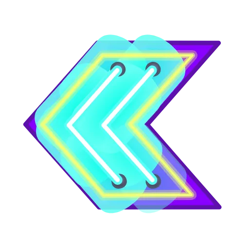 Стикер 55 Glowing Font
