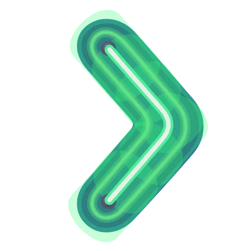 Стикер 54 Glowing Font