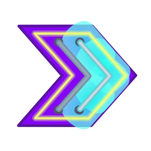 Стикер 56 Glowing Font