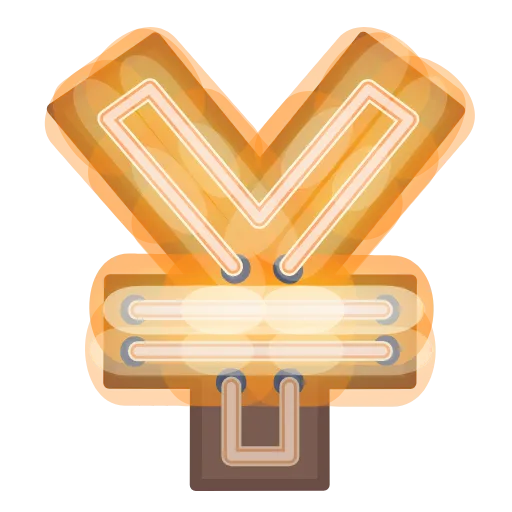 Стикер 59 Glowing Font