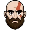 Обложка набора 😘 Набор эмоджи с эмоциями Кратоса из игры God of War