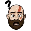 Стикер 20 😘 Набор эмоджи с эмоциями Кратоса из игры God of War
