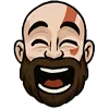 Стикер 23 😘 Набор эмоджи с эмоциями Кратоса из игры God of War