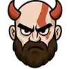 Стикер 14 😘 Набор эмоджи с эмоциями Кратоса из игры God of War