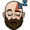 Стикер 28 😘 Набор эмоджи с эмоциями Кратоса из игры God of War