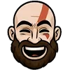 Стикер 2 😘 Набор эмоджи с эмоциями Кратоса из игры God of War